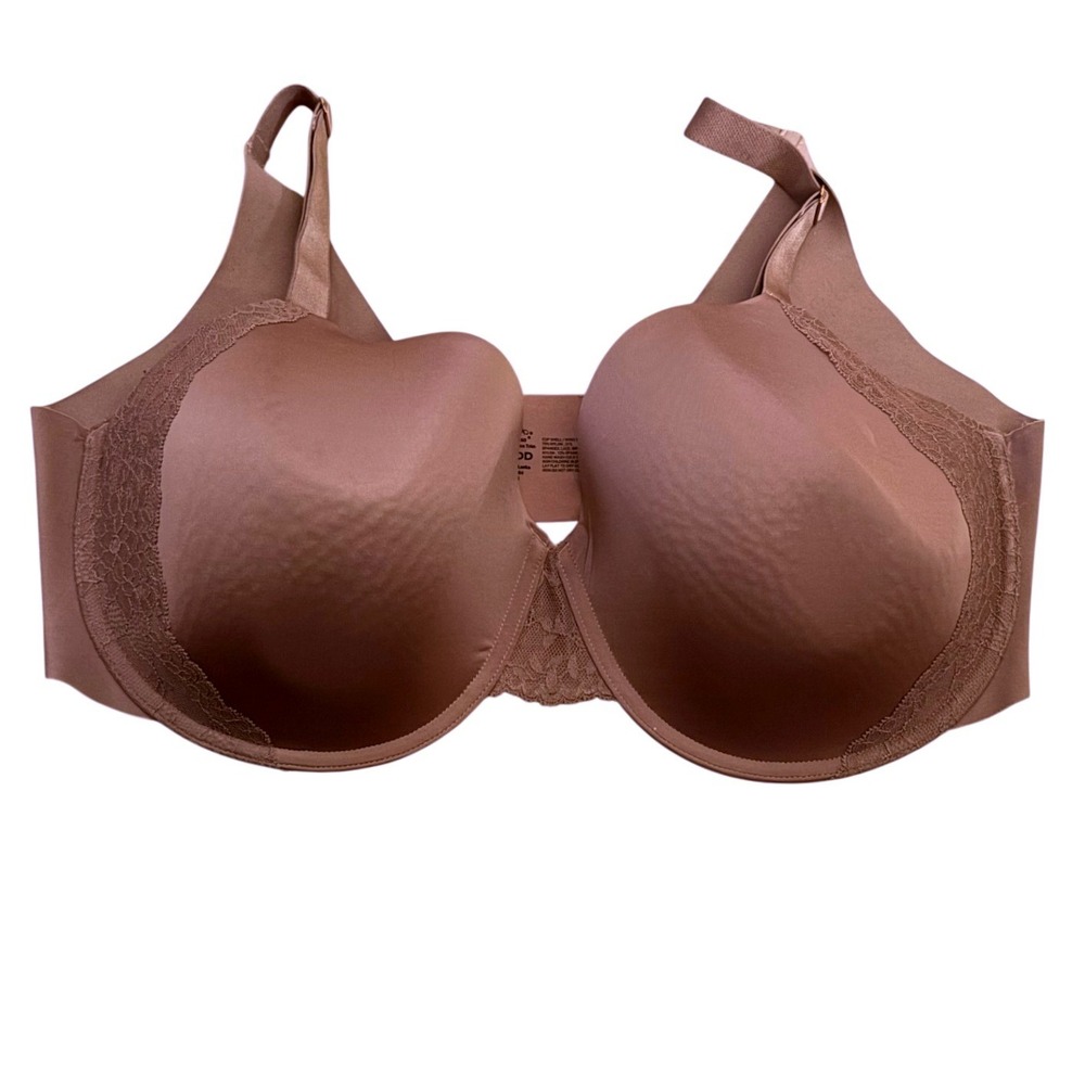 Soma Vanishing 360 Bra Womens 40DDD Mauve Good Lace Trim Full Coverage